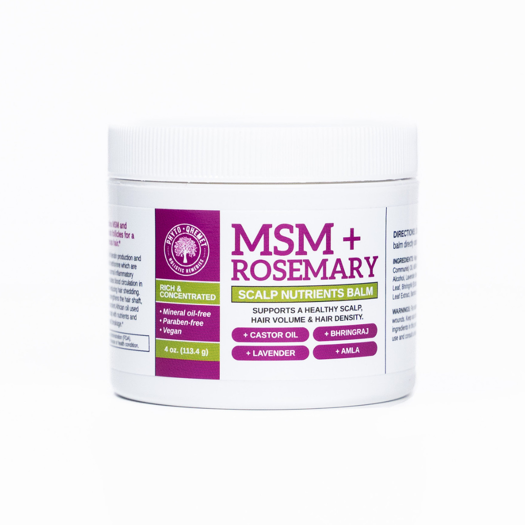 MSM + ROSEMARY | Scalp Nutrients Balm - Qhemet Biologics