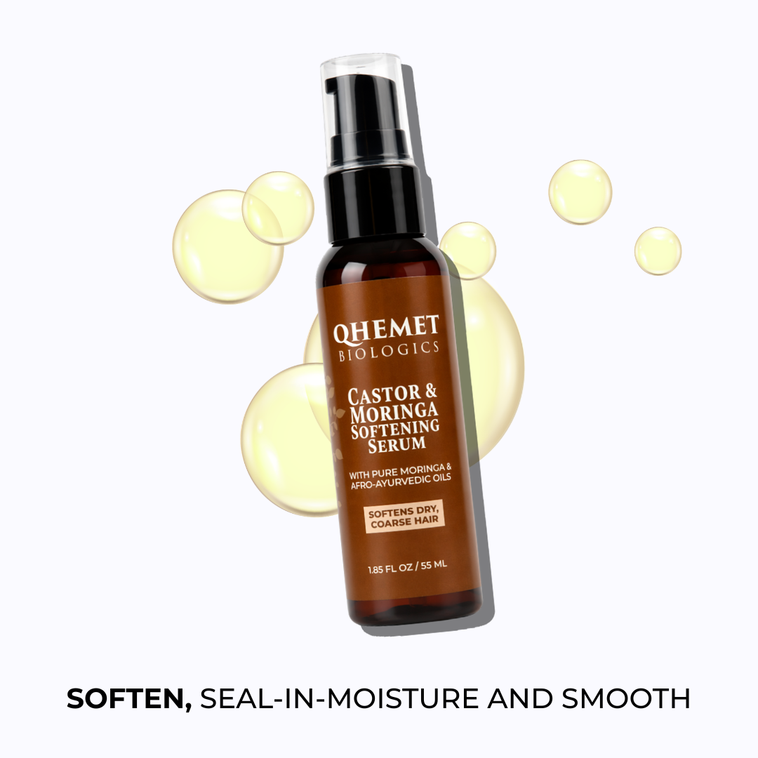 Castor & Moringa Softening Serum - Nourishing Oil for African Hair