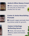 Deluxe Castor Oil Collection for Maximum Moisture & Growth - Qhemet Biologics