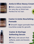 Deluxe Castor Oil Collection for Maximum Moisture & Growth - Qhemet Biologics
