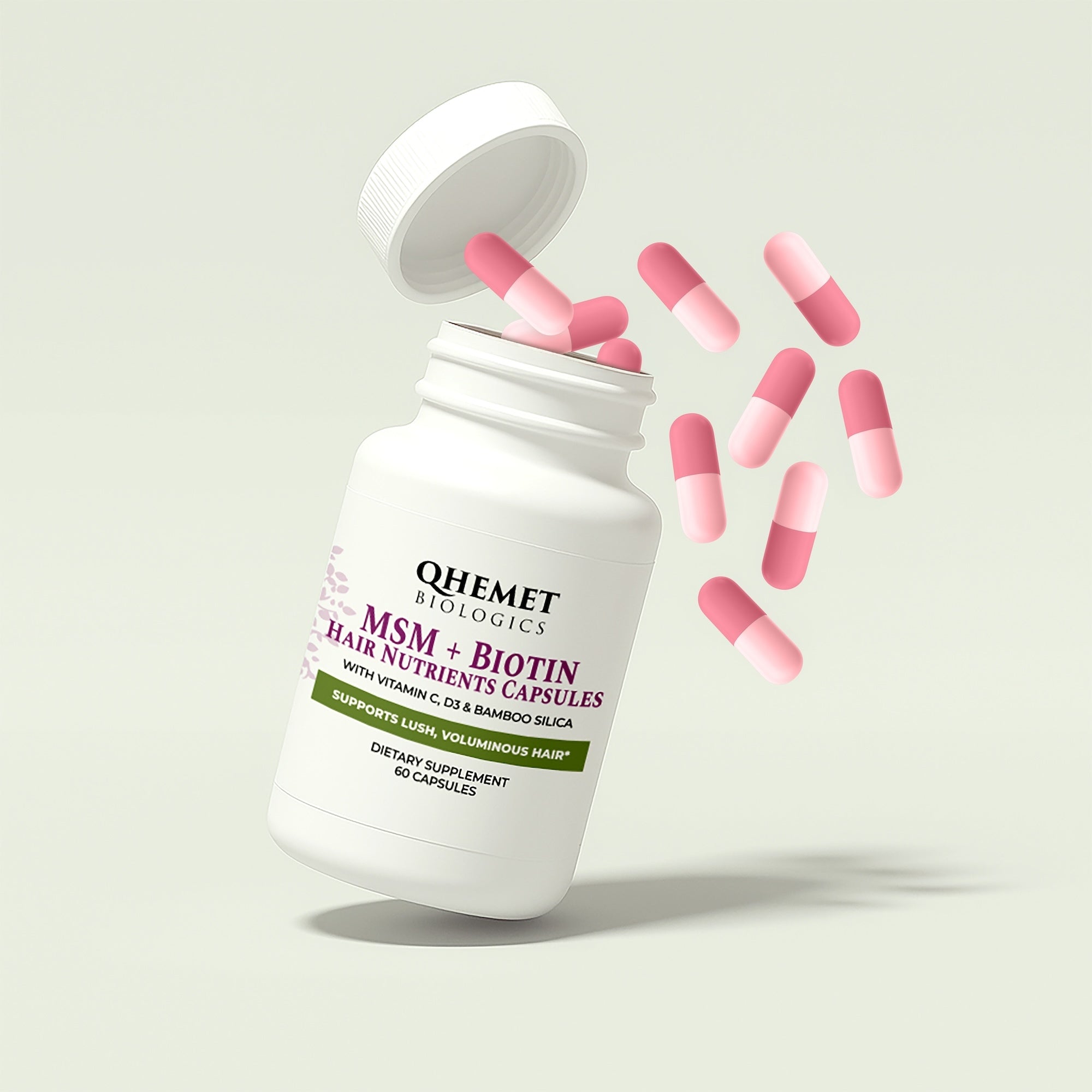 MSM + BIOTIN | Hair Nutrients Capsules - Qhemet Biologics