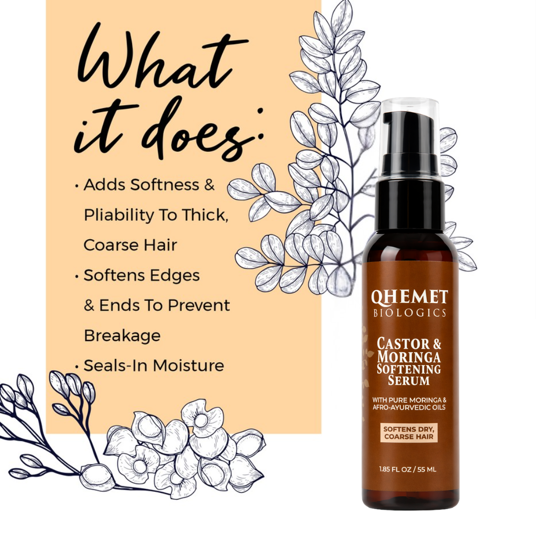 Castor & Moringa Softening Serum - Qhemet Biologics