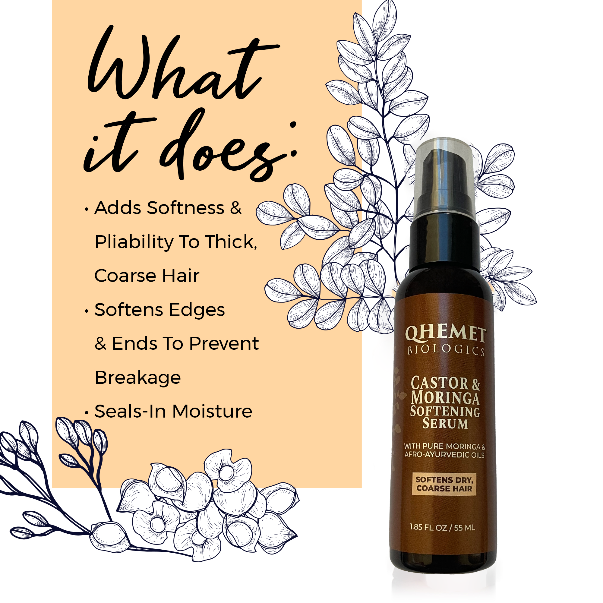 Castor &amp; Moringa Softening Serum