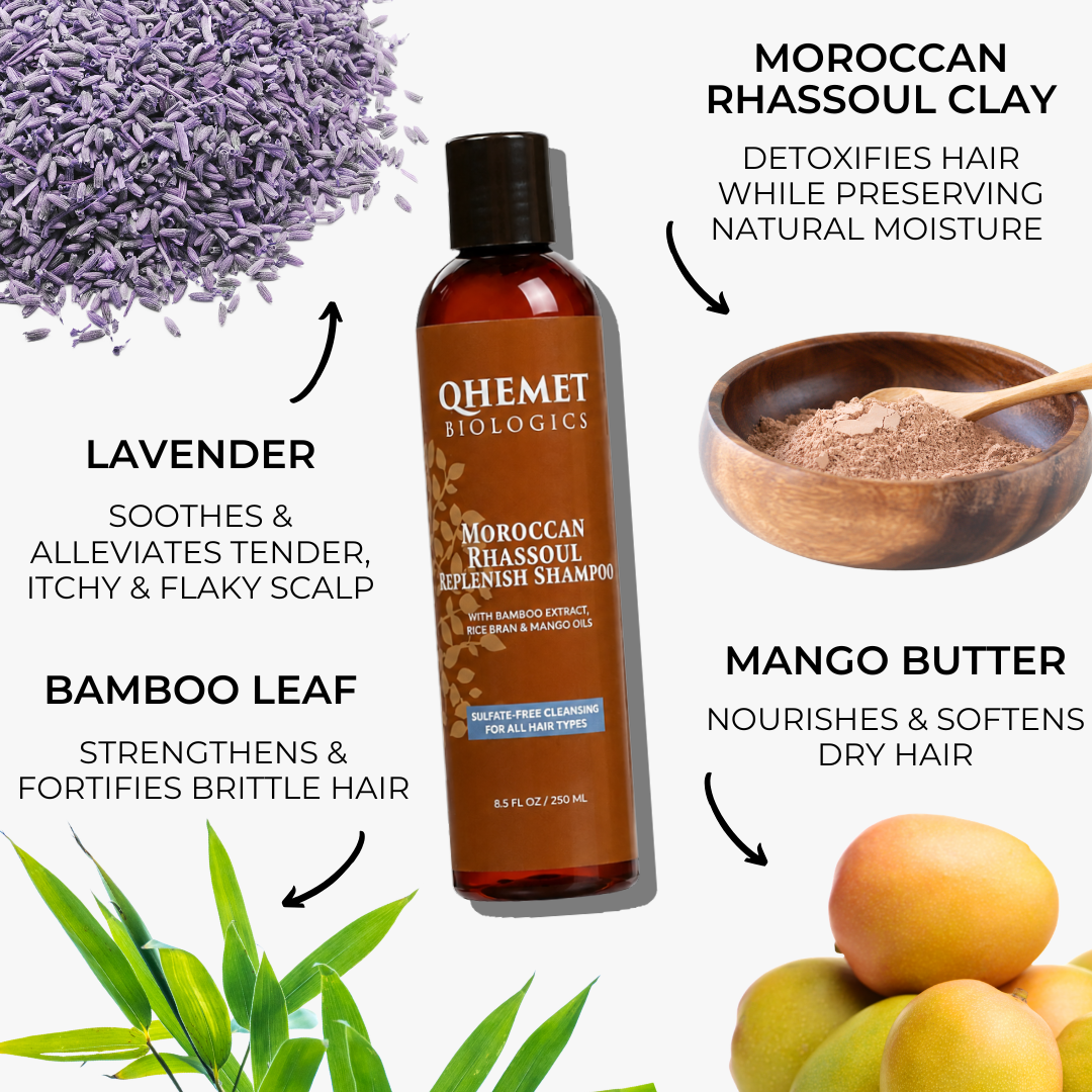 Moroccan Rhassoul Replenish Shampoo - Qhemet Biologics